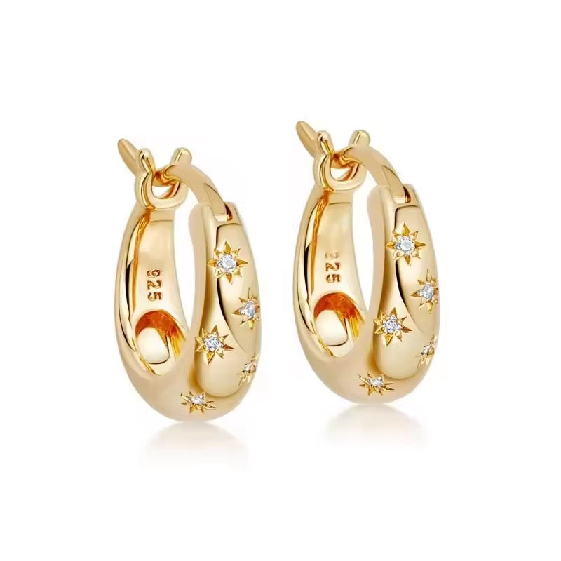 Star girl chunky earrings